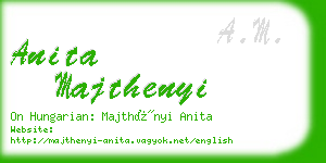 anita majthenyi business card